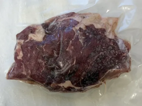 Chuck Eye Steak, vacuum-sealed pack.